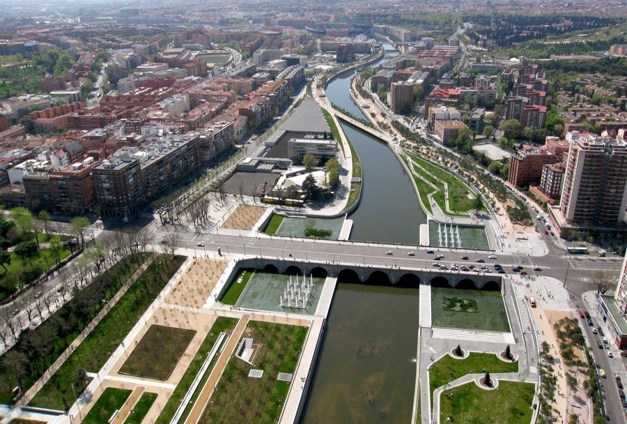 The new river-townscape in Madrid