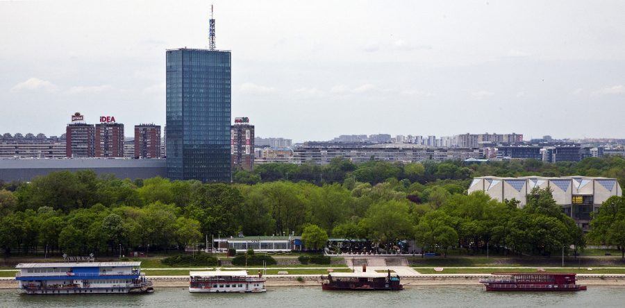A panoramic view of new Belgrade. Copyright: Vojislava Lopicic.