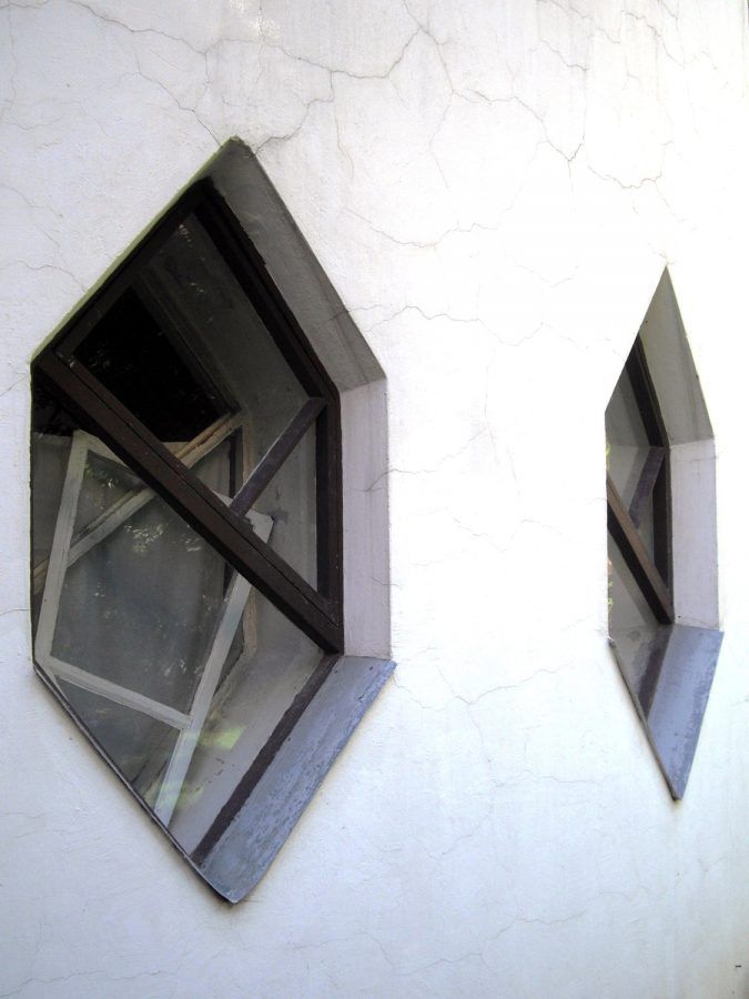 The peculiar windows that made Melnikov House so distinctive.