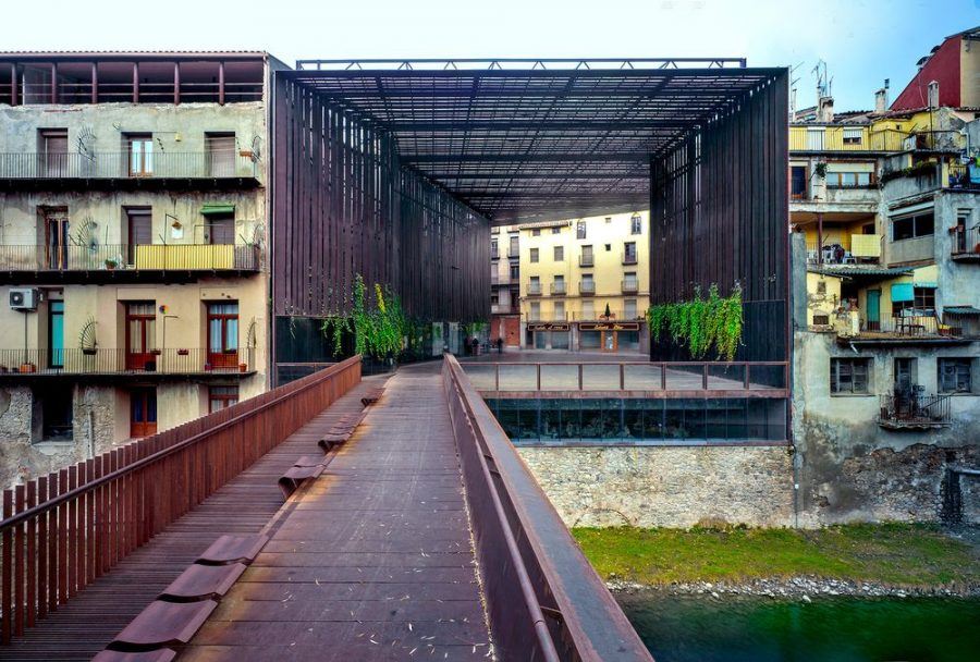 “La Lira Theater”, public open space, 2011, Ripoll, Girona, Spain, in collaboration with J. Puigcorbé.