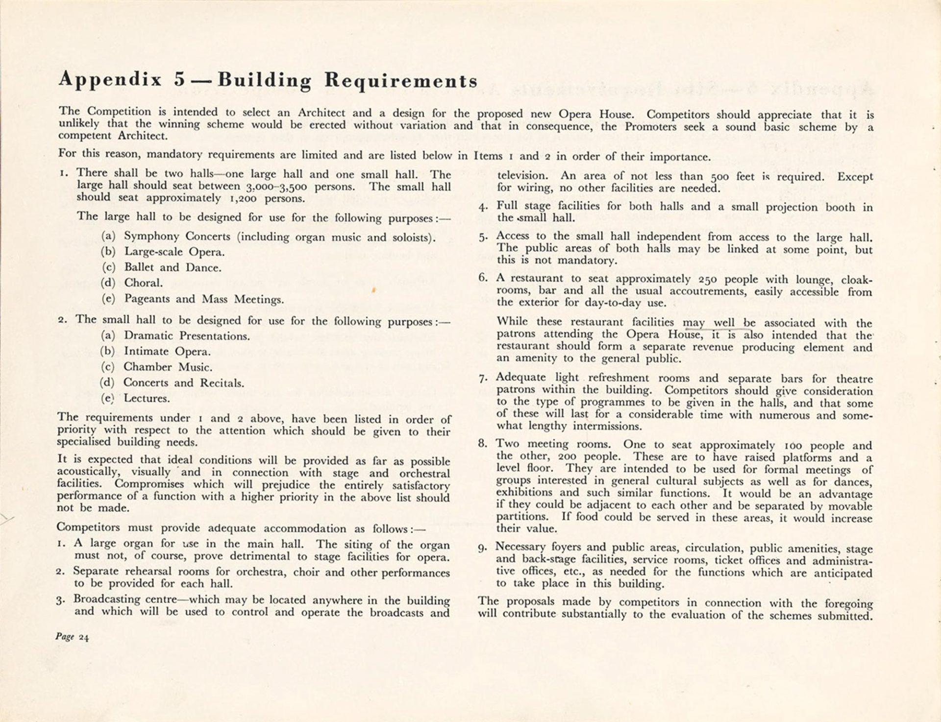 Guiding Architects, article: El Libro Marrón: las bases del concurso para la Ópera de Sídney (Fig. 5)