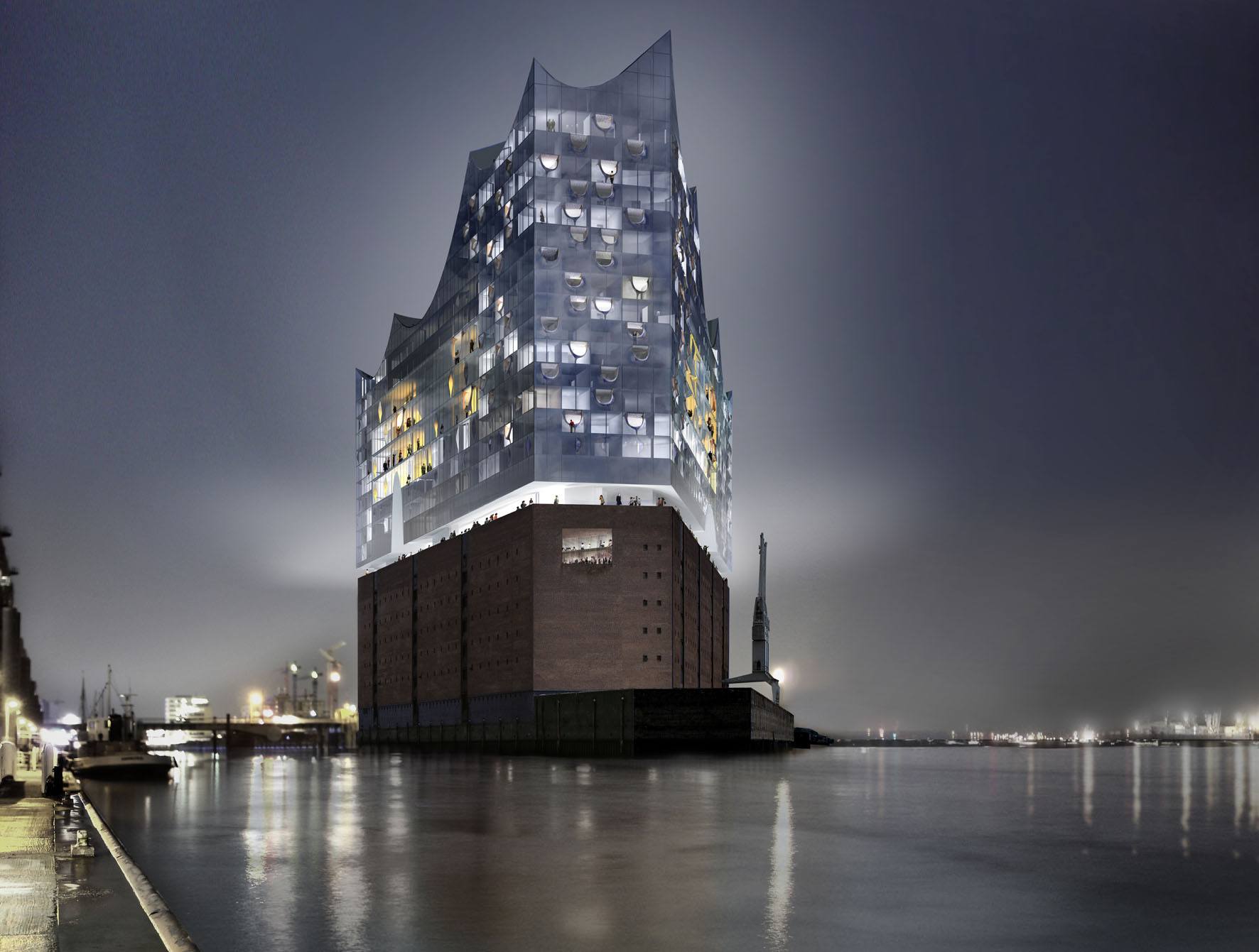 Elbphilharmonie at night