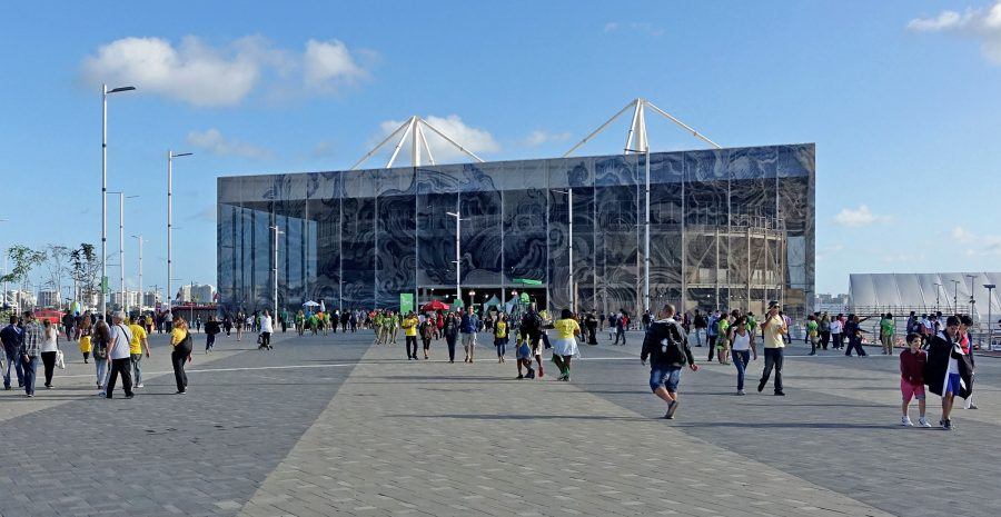 Aquatic Center during the Olympics.