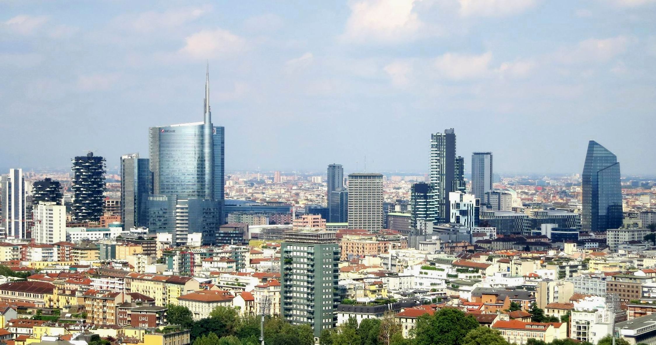 The skyline of new Milan