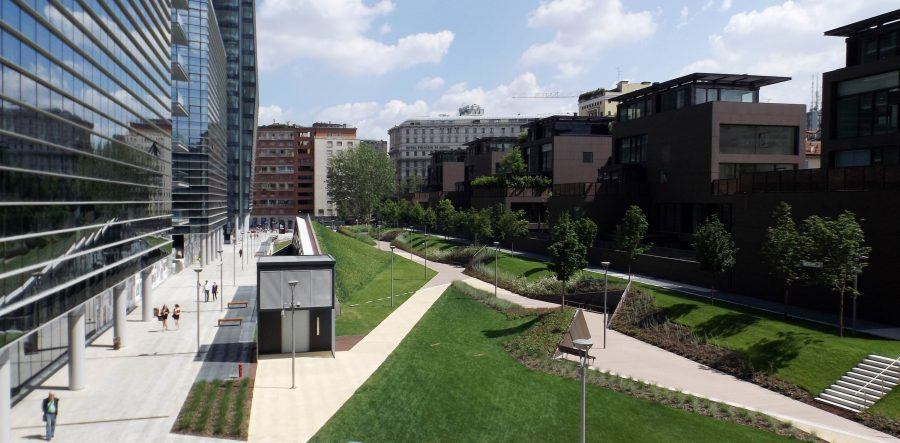 Green areas at Porta Nuova