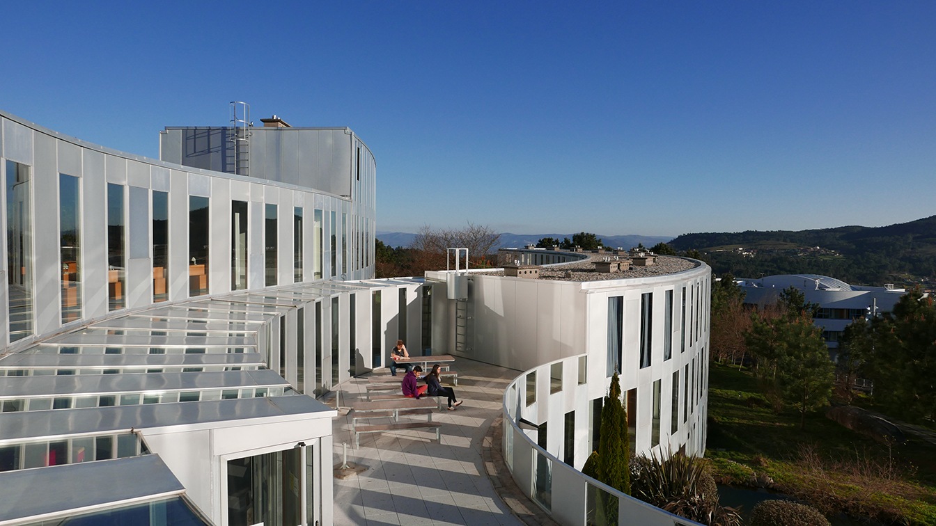 The student hall by architect Alfonso Penela, at Vigo's University Campus.