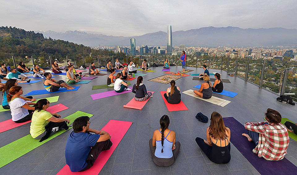 The rooftop of Vista Santiago restaurant and event center.