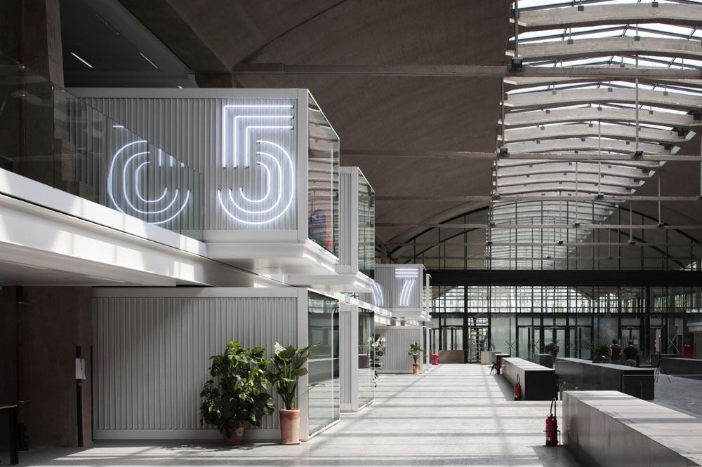 The result of Station F’s renovation by Wilmotte & Associates. Copyright: Patrick Tourneboeuf.