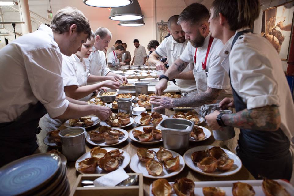 Some of the chefs working at Eska, a baker’s restaurant in Prague. Copyright: Eska restaurant.