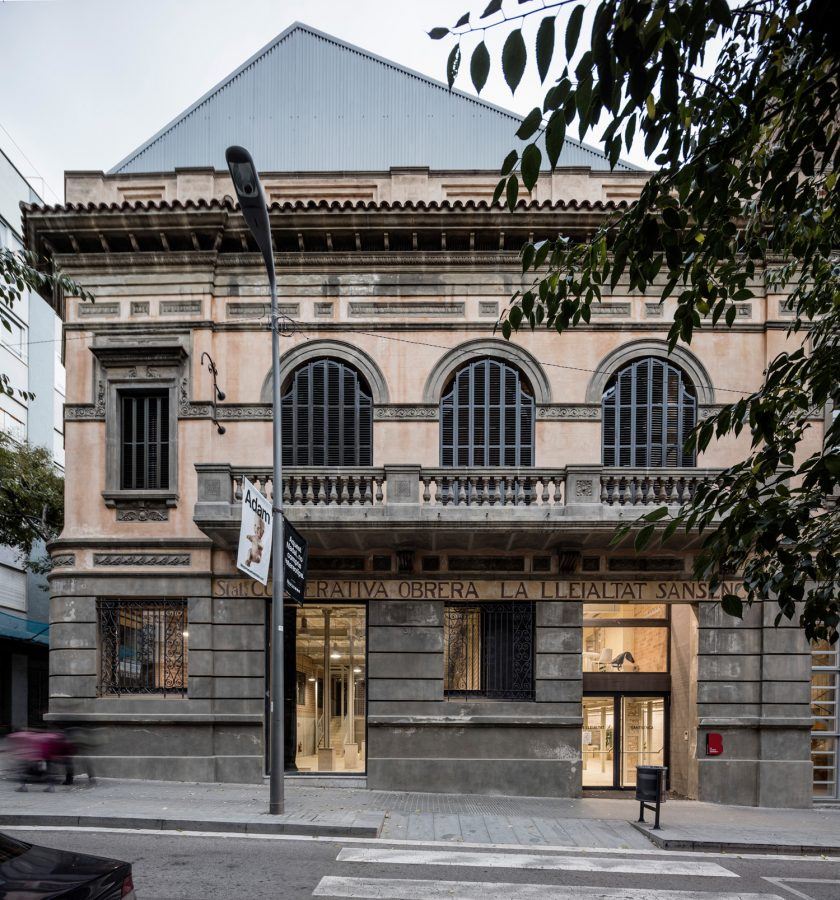 Lleialtat Santsenca by HARQUITECTES – Main façade of the restored building in Barcelona`s Sants neighborhood. Copyright: Adrià Goula.