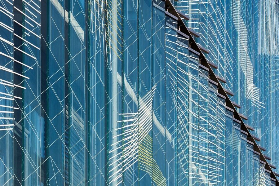 Graphisoft Park – detail of the glass facade