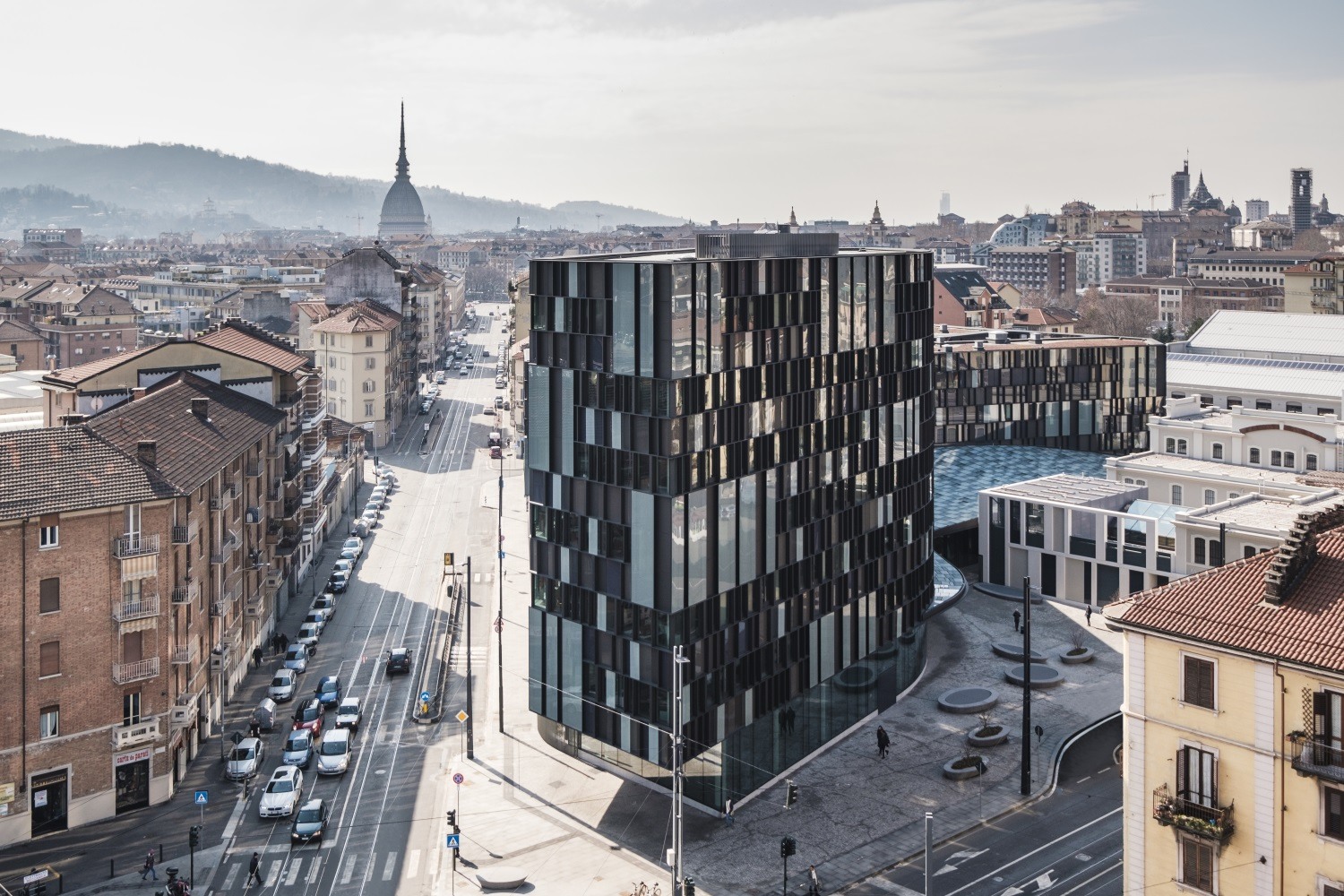 View of Lavazza headquarter at the Aurora district- Guiding Architects