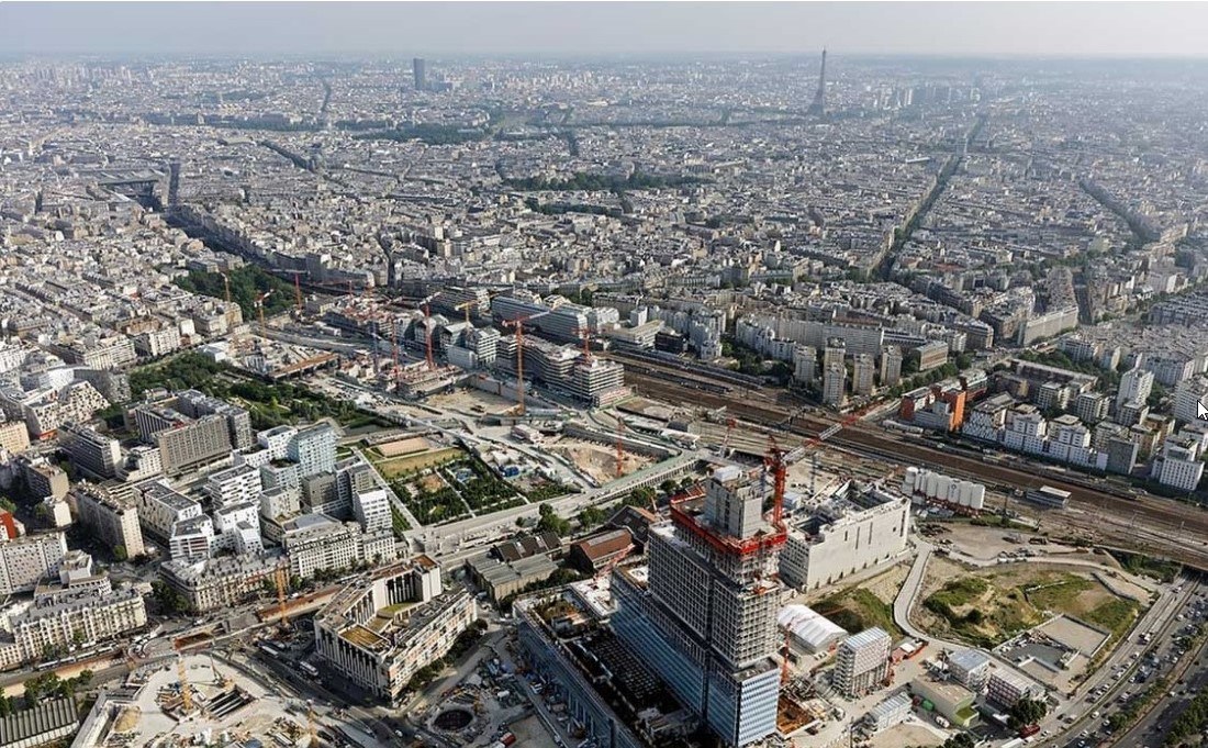 Aerial view Court of Justice Clichy Batignolles - Guiding Architects