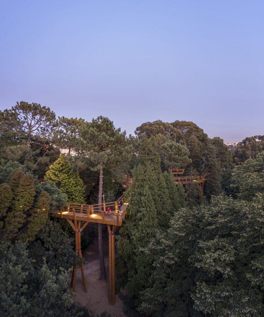 Serralves: Treetop Walk; architect: Carlos Castanheira, 2019. Photo by ©Fernando Guerra . FG+SG –Fotografia de Arquitectura