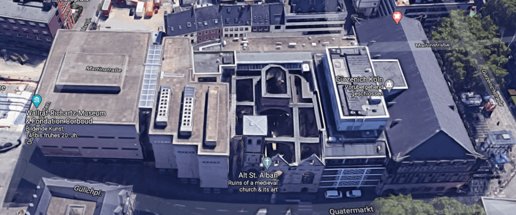 Wallraf Richartz Museum and the ruins of St. Alban – Caption by Google Maps