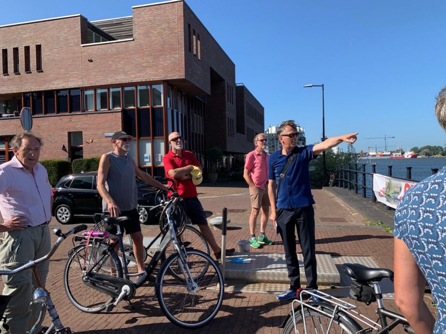 Paul Vlok in the Eastern Docklands during the Jump Across Het IJ tour. 