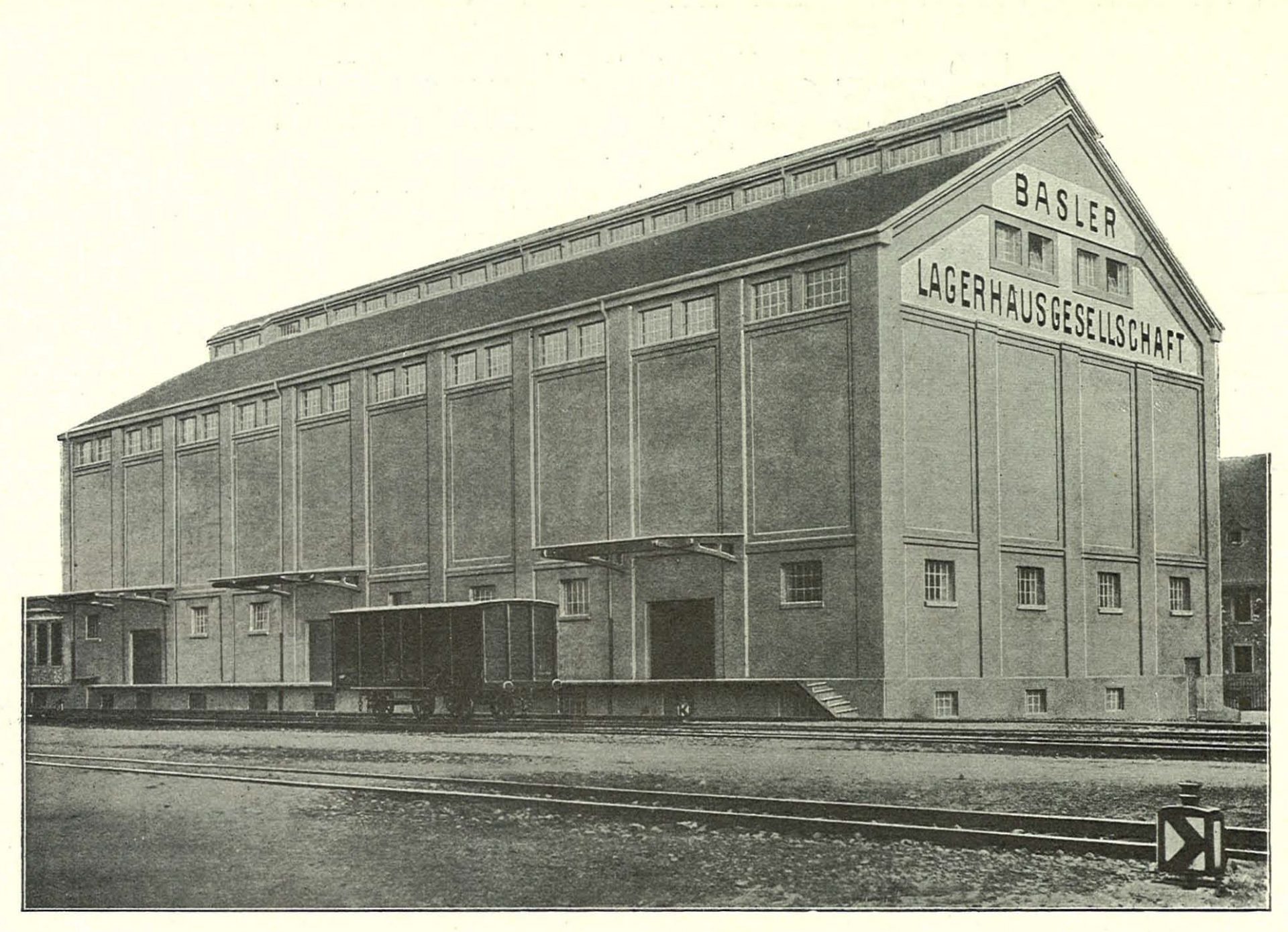 Historical picture from a brochure of Basler Lagerhausgesellschaft, 1912