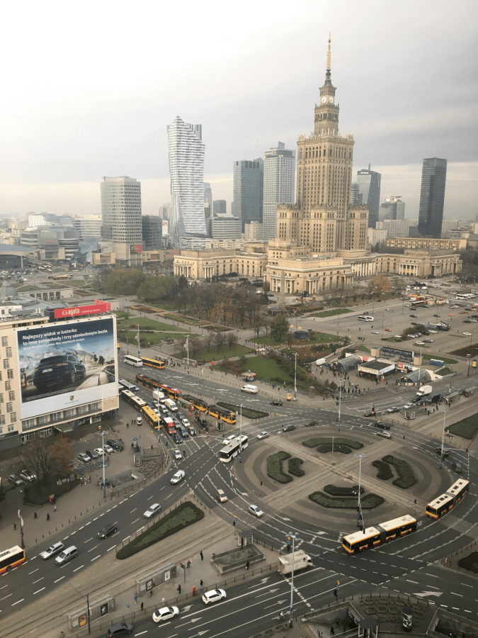 The Palace of Culture and Science and the urban structure of the city centre - Varsovia