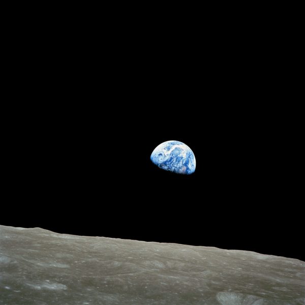 NASA-Apollo8-Dec24-Earthrise Photo of the Earth taken from Apollo 8, called Earthrise (1968). This file is in the public domain in the United States because it was solely created by NASA. 