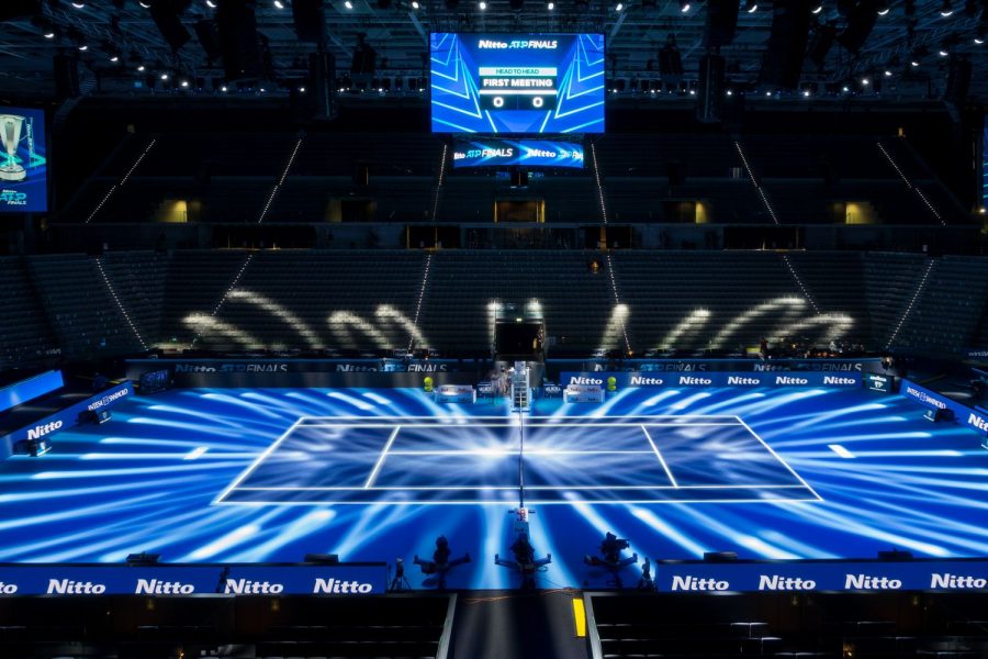 The central tennis court of Nitto ATP Finals inside Pala Alpitour. Photo by: ©Marco Schiavone Courtesy Benedetto Camerana