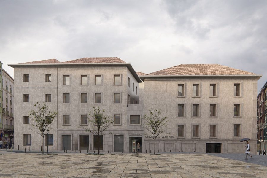 Bilbao Basque Museum – exterior view from Plaza Unamuno. 