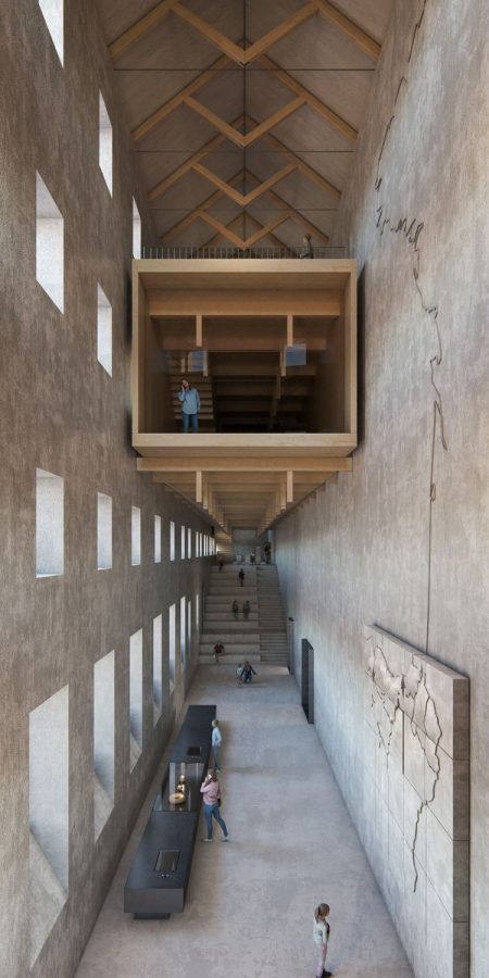 Bilbao Basque Museum – interior view of the cloister. Photo by: ©Vaillo y Irigaray Architects