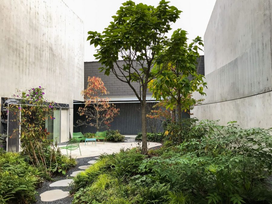 Courtyard at 306 Maujer Street. Amant Art Foundation SO IL