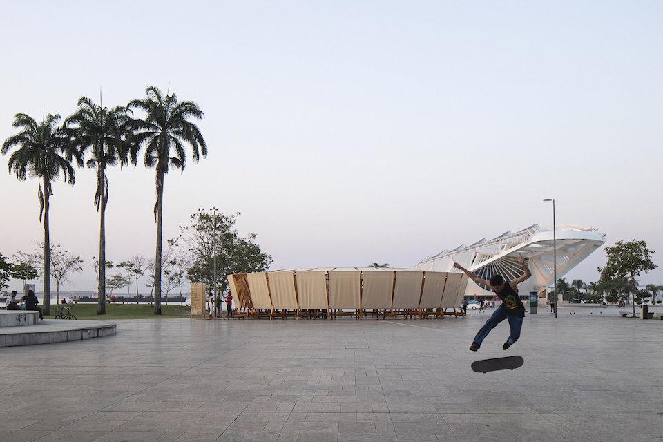 View of the Future Now Pavilion on Mauá Square, Rio de Janeiro, photo Pablo Casals Aguirre.