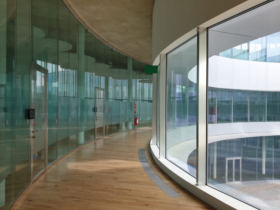 An interior of the SDA School of Management. Photo by ©Massimo Tiano