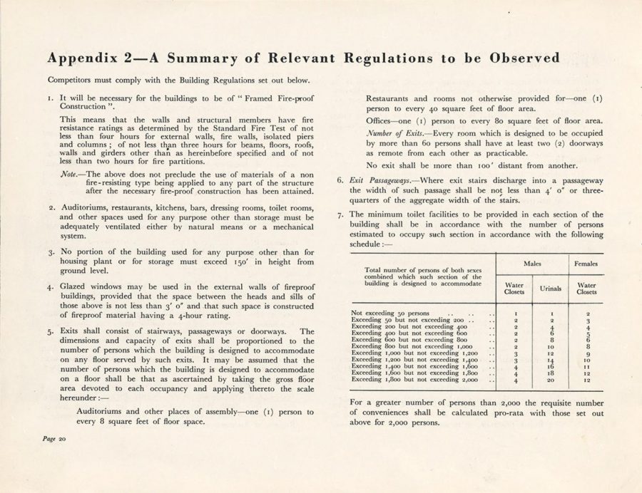 The Brown Book - page 3. Appendix 2 - Amenities. Source “State Records Authority of New South Wales”