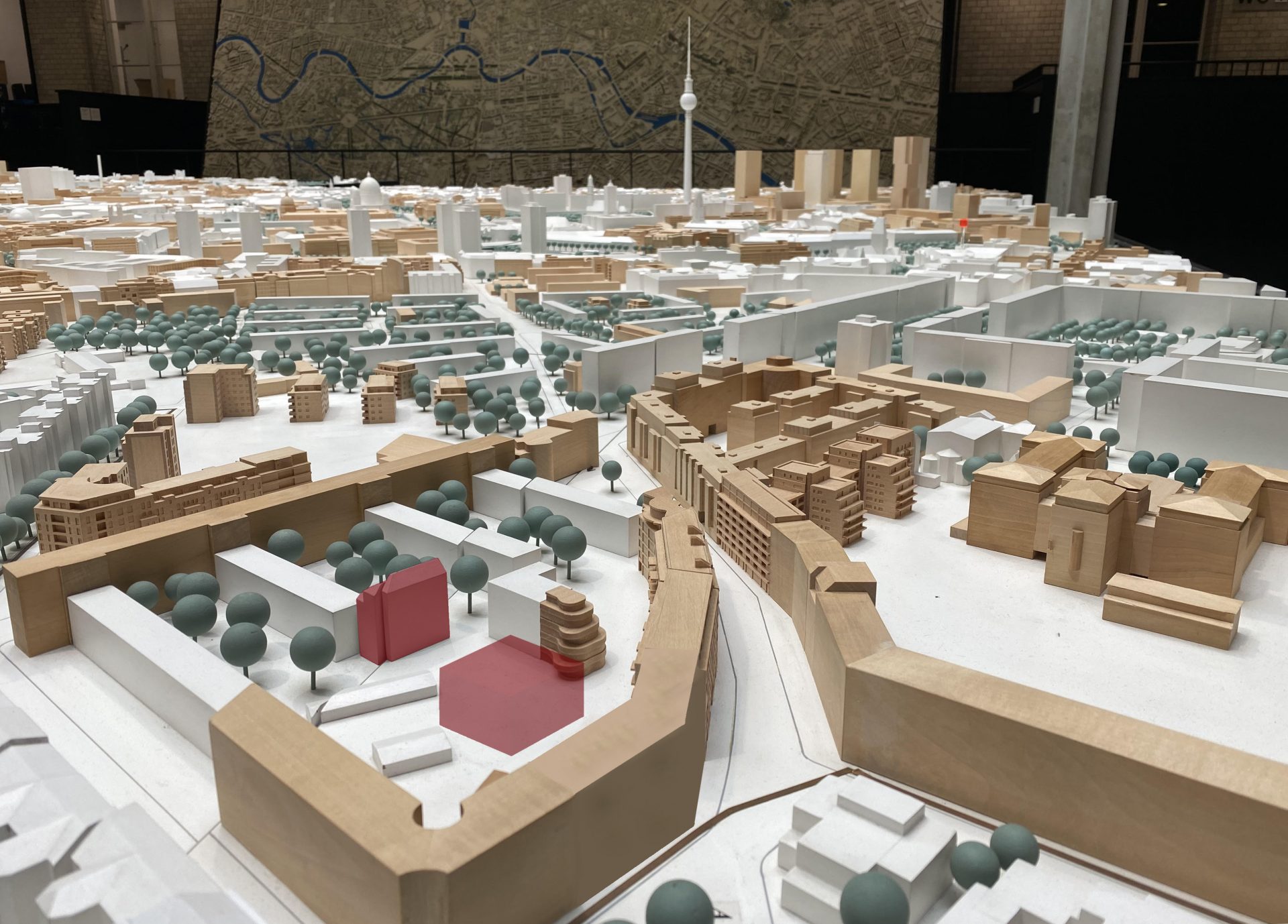 View of the new buildings in Dresdener Straße on Berlin City Model.