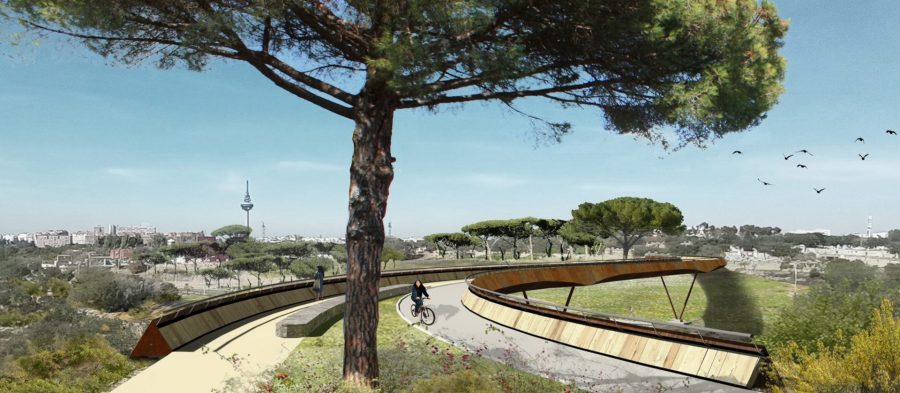 "Forest Avenues" as connectors to overcome road and rail infrastructures. forêt métropolitaine de Madrid