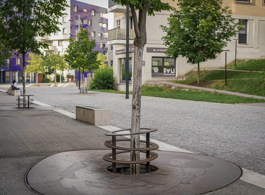 Hermine-Dasovsky-Platz square in Seestadt Aspern, landscape: D/D Landschaftsplanung. - Perspectiva Género en Urbanismo