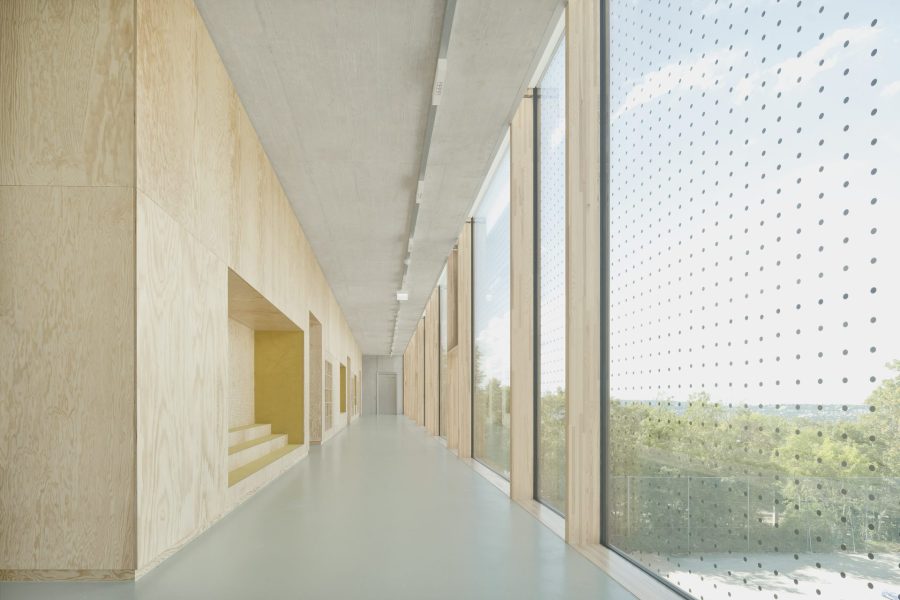 Corridor area with multifunctional furniture.