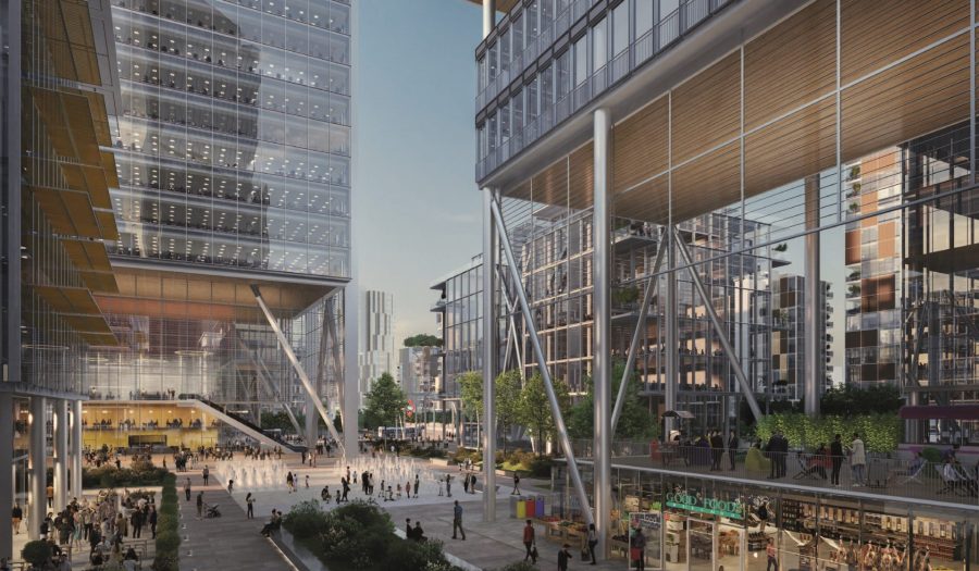 Commercial area Madrid Nuevo Norte. 3D infographic provided by ©CREA NUEVO NORTE