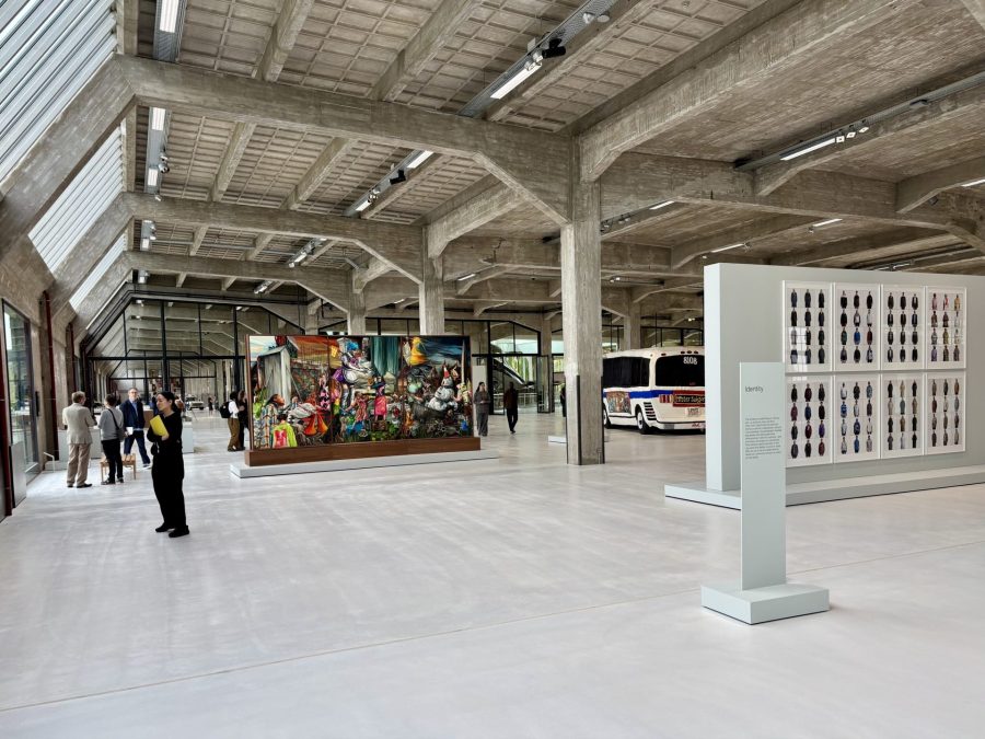 Spacious exhibition halls in the old warehouse.
