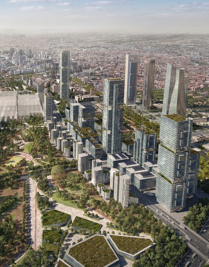 General view of Madrid Nuevo Norte. 3D infographic provided by ©CREA NUEVO NORTE