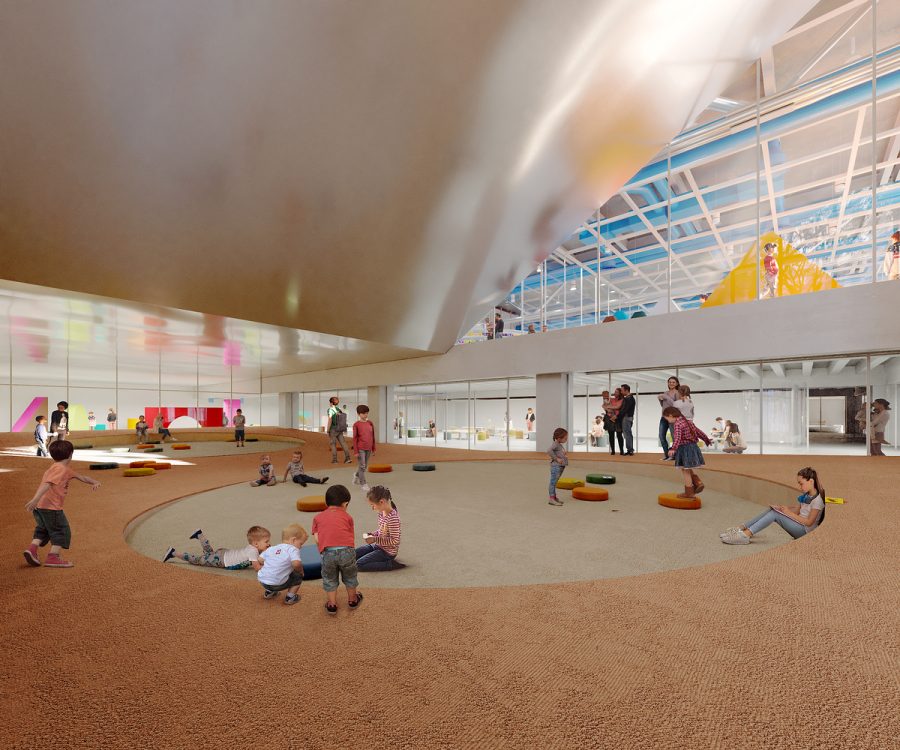 According to Laurent Le Bon, President of the Centre Pompidou, "it is a question of imagining generous hospitality,with an emphasis on welcoming young people." ©Moreau Kusunoki en association avec Frida Escobedo Studio